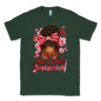 Sports Green one loved supervisor afro messy bun Classic Tee - texasbilliewilder