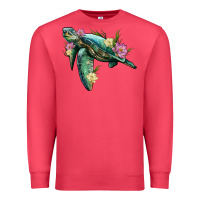 Cardinal sea turtle with lotus Premium Sweatshirt - Artiststas