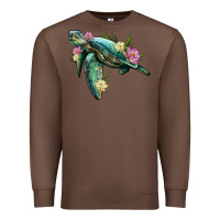 Chestnut sea turtle with lotus Premium Sweatshirt - Artiststas