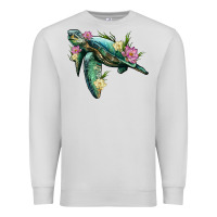 Dove Grey sea turtle with lotus Premium Sweatshirt - Artiststas