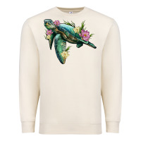 Sandshell sea turtle with lotus Premium Sweatshirt - Artiststas