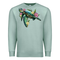Seafoam sea turtle with lotus Premium Sweatshirt - Artiststas