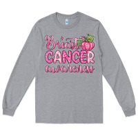 Heather Grey breast cancer awareness Long Sleeve Tee - Zillion Design Studio