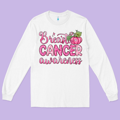 Breast Cancer Awareness Long Sleeve Tee Designed By Zillion Design Studio
