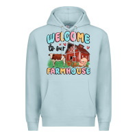 Blue Mist welcome to our farmhouse Premium Hoodie - MaliasSmallBusiness