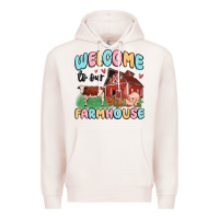 Pale Pink welcome to our farmhouse Premium Hoodie - MaliasSmallBusiness
