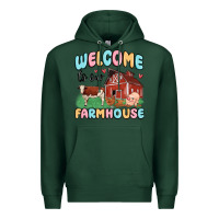 Sports Green welcome to our farmhouse Premium Hoodie - MaliasSmallBusiness