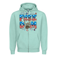 Seafoam Freedom rock hand Zipper Hoodie - Neo Western