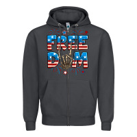 Smoke Freedom rock hand Zipper Hoodie - Neo Western