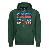 Sports Green Freedom rock hand Zipper Hoodie - Neo Western