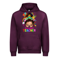 Mauve Wine preschool teacher Urban Hoodie - NancyCooperArtShop