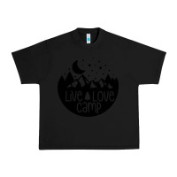 Black Live Love Camp Urban Heavy Tee - Unal Design