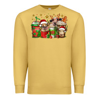 Antique Gold christmas cows coffee Premium Sweatshirt - Jasminsmagicworld