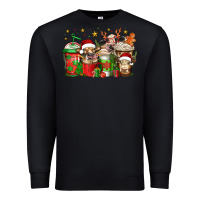 Black christmas cows coffee Premium Sweatshirt - Jasminsmagicworld