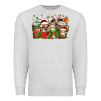 Dove Grey christmas cows coffee Premium Sweatshirt - Jasminsmagicworld