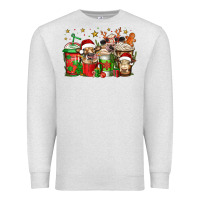 Oatmeal Heather christmas cows coffee Premium Sweatshirt - Jasminsmagicworld