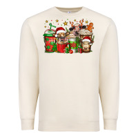Sandshell christmas cows coffee Premium Sweatshirt - Jasminsmagicworld