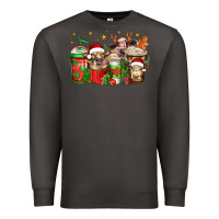 Smoke christmas cows coffee Premium Sweatshirt - Jasminsmagicworld