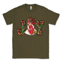 Army Green christmas joy with rooster Classic Tee - RanaPortraitStore