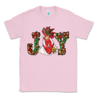 Bubblegum Pink christmas joy with rooster Classic Tee - RanaPortraitStore