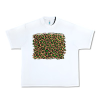 White leopard with green glitter Urban Heavy Tee - Artiststas