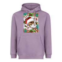 Lavender Christmas hippie skeleton santa Heavyweight Hoodie - Artiststas