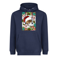 Navy Christmas hippie skeleton santa Heavyweight Hoodie - Artiststas