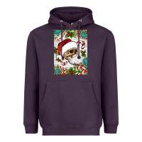 Plum Christmas hippie skeleton santa Heavyweight Hoodie - Artiststas