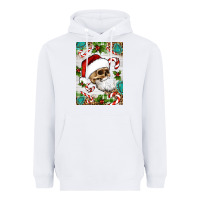 White Christmas hippie skeleton santa Heavyweight Hoodie - Artiststas