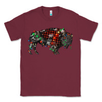 Burgundy christmas bison Classic Tee - RanaPortraitStore
