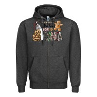 Charcoal Heather i put out for santa Zipper Hoodie - CowhideDigitalArt