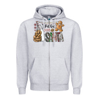 Heather Grey i put out for santa Zipper Hoodie - CowhideDigitalArt