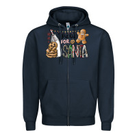 Navy i put out for santa Zipper Hoodie - CowhideDigitalArt