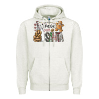 Oatmeal Heather i put out for santa Zipper Hoodie - CowhideDigitalArt