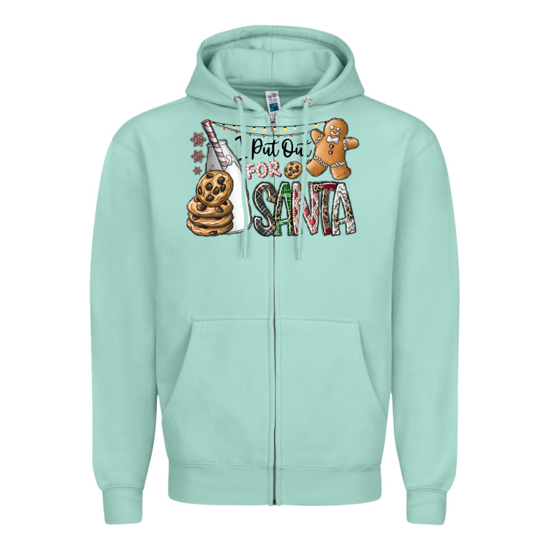 I Put Out For Santa Zipper Hoodie by CowhideDigitalArt | Teevron