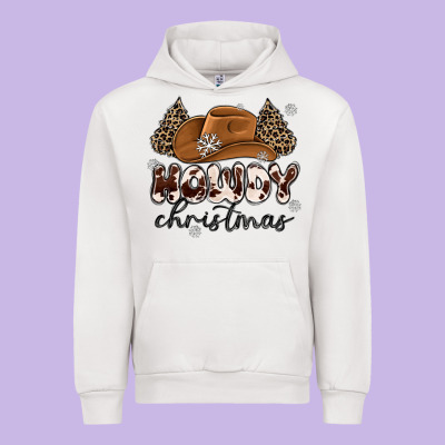 Howdy Christmas Urban Hoodie Designed By Maliassmallbusiness
