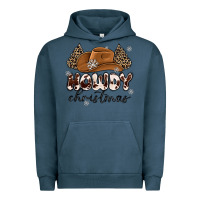 Pigment Midnight Navy howdy christmas Urban Hoodie - MaliasSmallBusiness