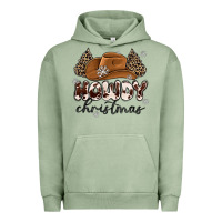 Pigment Oil Green howdy christmas Urban Hoodie - MaliasSmallBusiness