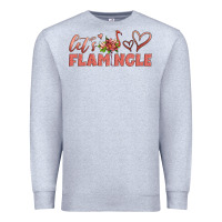 Heather Grey let's flamingle Premium Sweatshirt - Artiststas
