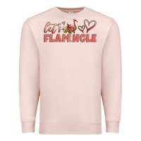Pale Pink let's flamingle Premium Sweatshirt - Artiststas