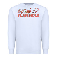 White let's flamingle Premium Sweatshirt - Artiststas