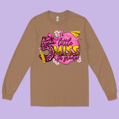 Little Miss 5th Grade Long Sleeve Tee Designed By Texasbilliewilder