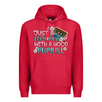 Cardinal just a good mom with a hood playlist Premium Hoodie - MaliasSmallBusiness
