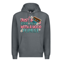 Rock just a good mom with a hood playlist Premium Hoodie - MaliasSmallBusiness