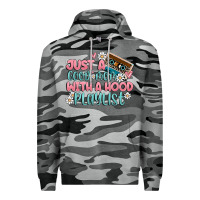 Slate Camo just a good mom with a hood playlist Premium Hoodie - MaliasSmallBusiness