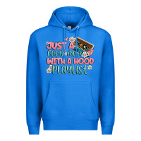 True Royal just a good mom with a hood playlist Premium Hoodie - MaliasSmallBusiness