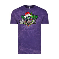 Cloud Purple Christmas joy black and white cow Vintage Tee - BarkalooDesign
