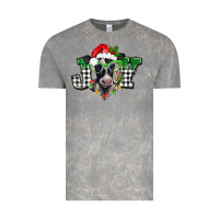 Cloud Rock Christmas joy black and white cow Vintage Tee - BarkalooDesign