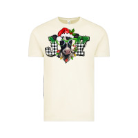 Vintage Arctic Christmas joy black and white cow Vintage Tee - BarkalooDesign