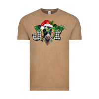 Vintage Coffee Christmas joy black and white cow Vintage Tee - BarkalooDesign